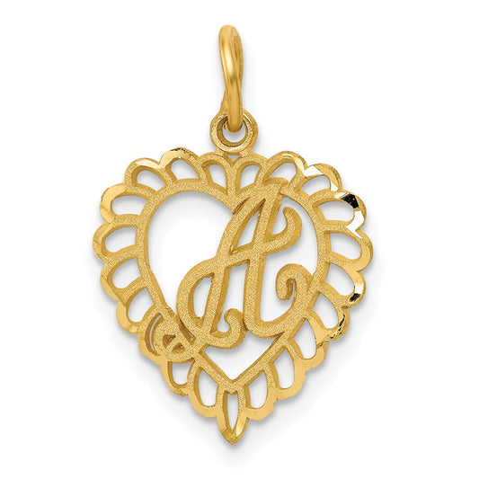 10K Yellow Gold 10Ky Initial A Charm