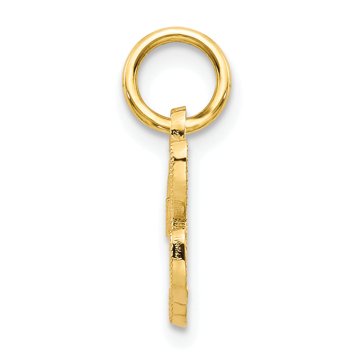 10K Yellow Gold Initial H Charm