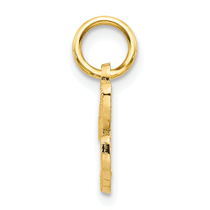 10K Yellow Gold Initial H Charm
