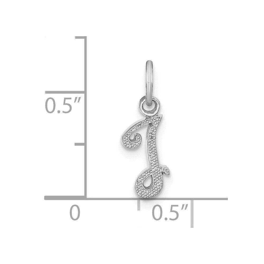 10K White Gold 10Kw Initial I Charm