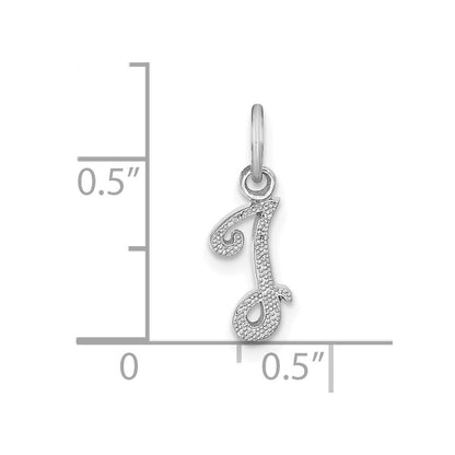 10K White Gold 10Kw Initial I Charm