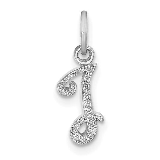 10K White Gold 10Kw Initial I Charm