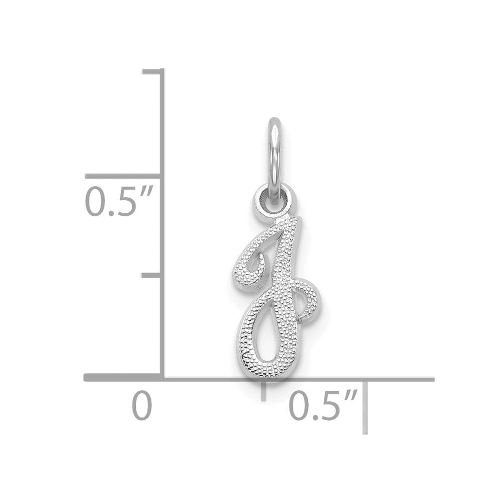 10K White Gold 10Kw Initial J Charm