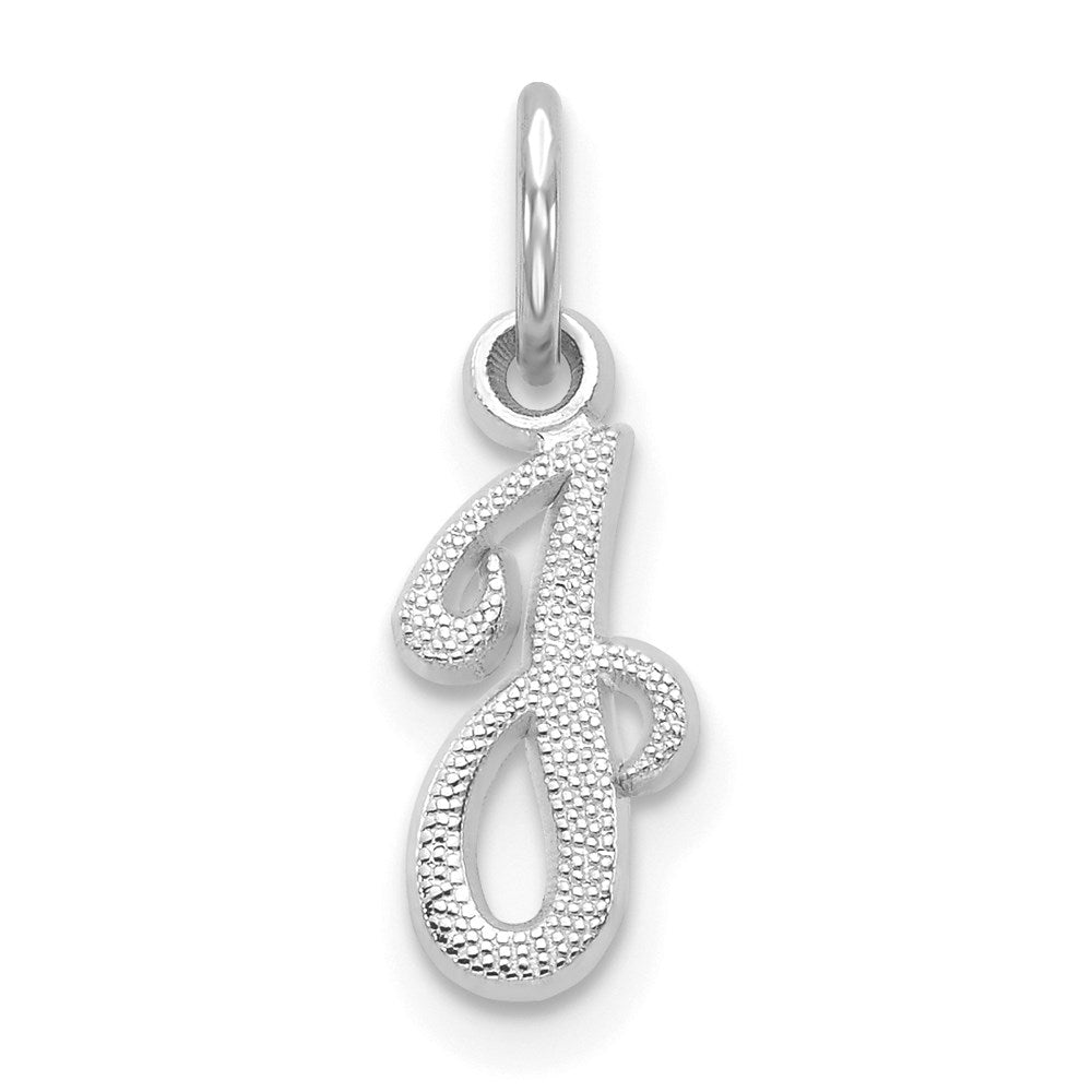 10K White Gold 10Kw Initial J Charm