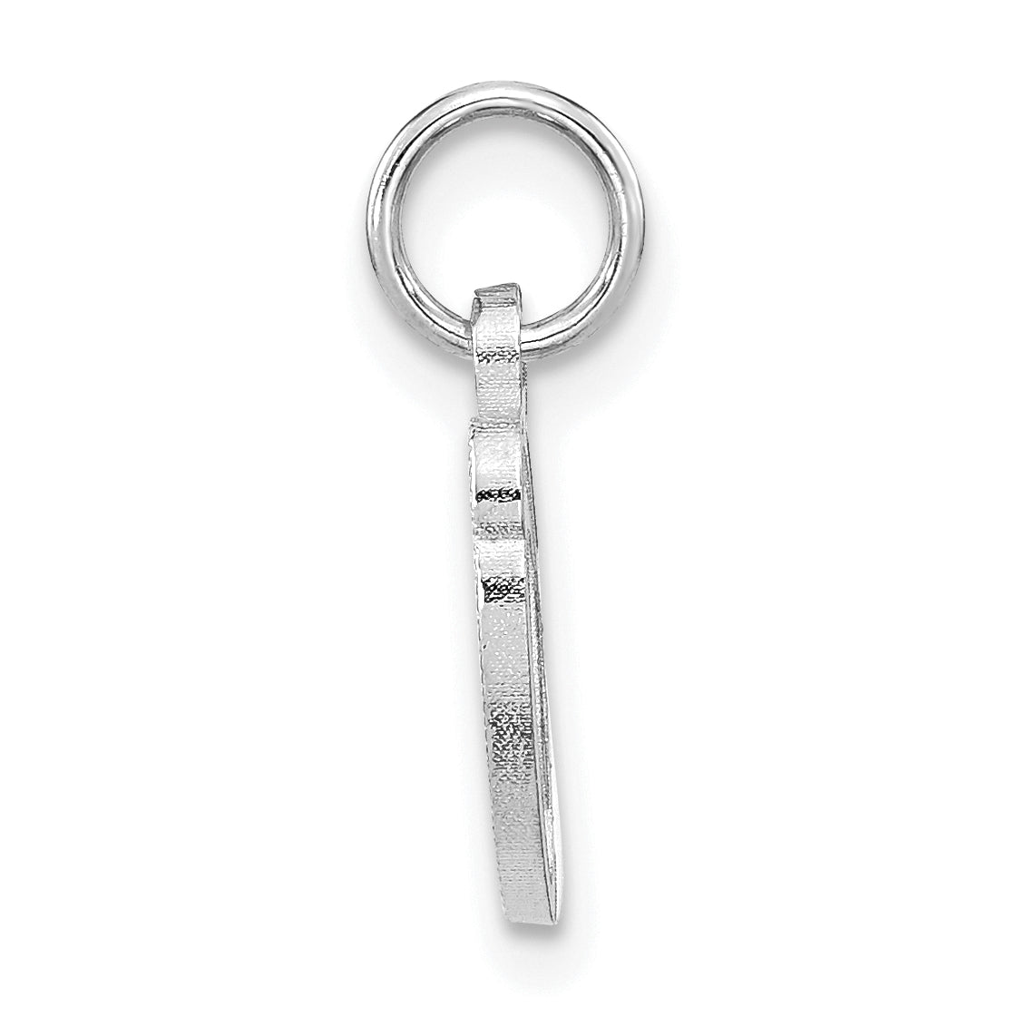 10K White Gold 10Kw Initial O Charm