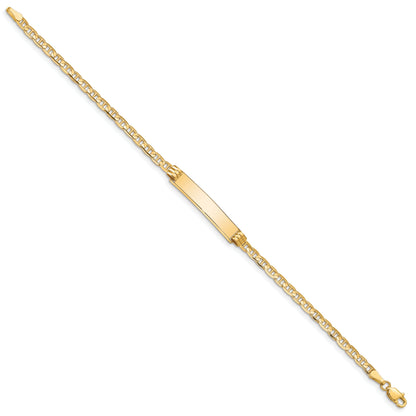 10K Yellow Gold Anchor Link Id Bracelet