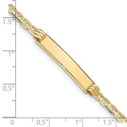 10K Yellow Gold Anchor Link Id Bracelet