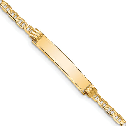 10K Yellow Gold Anchor Link Id Bracelet