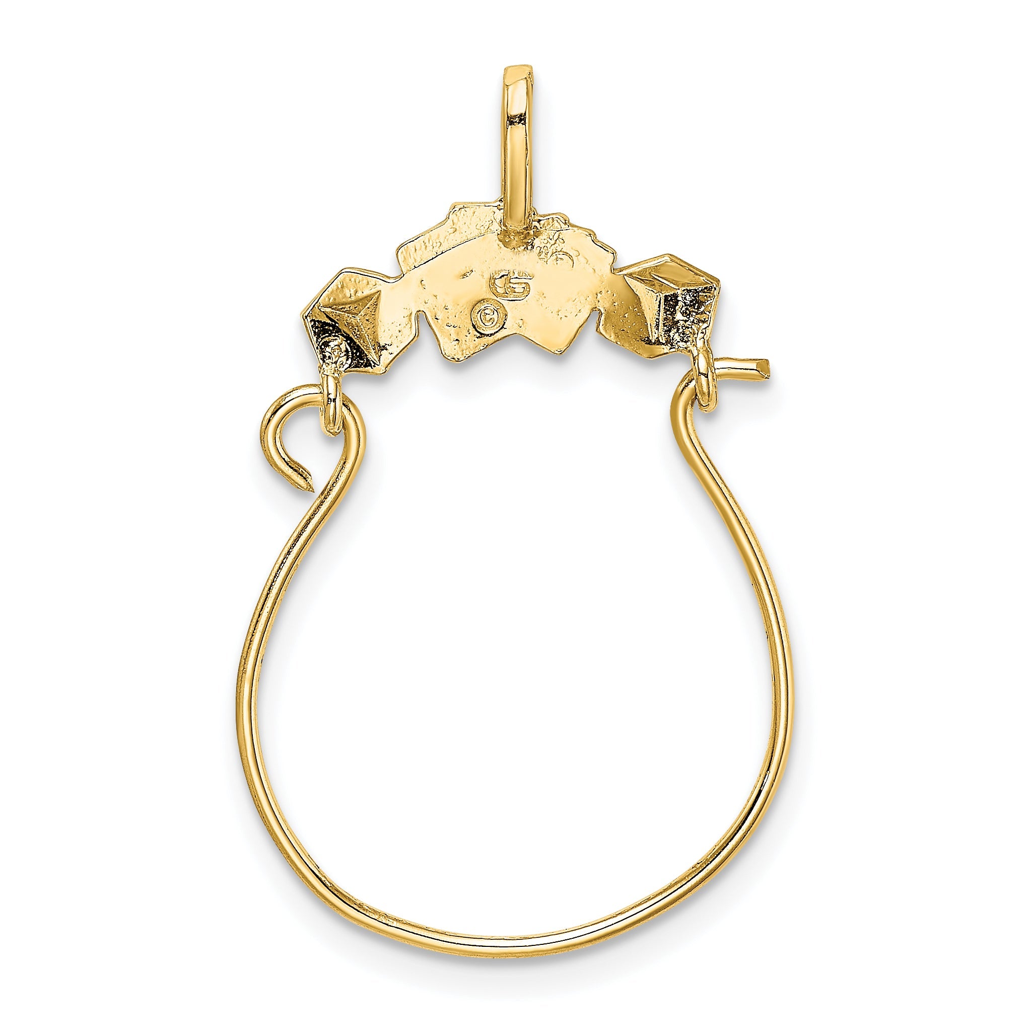 10K Yellow Gold 10K Cards And Dice Charm Holder
