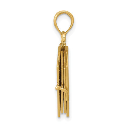 10K Yellow Gold 10K 3D Lords Prayer Bible Pendant