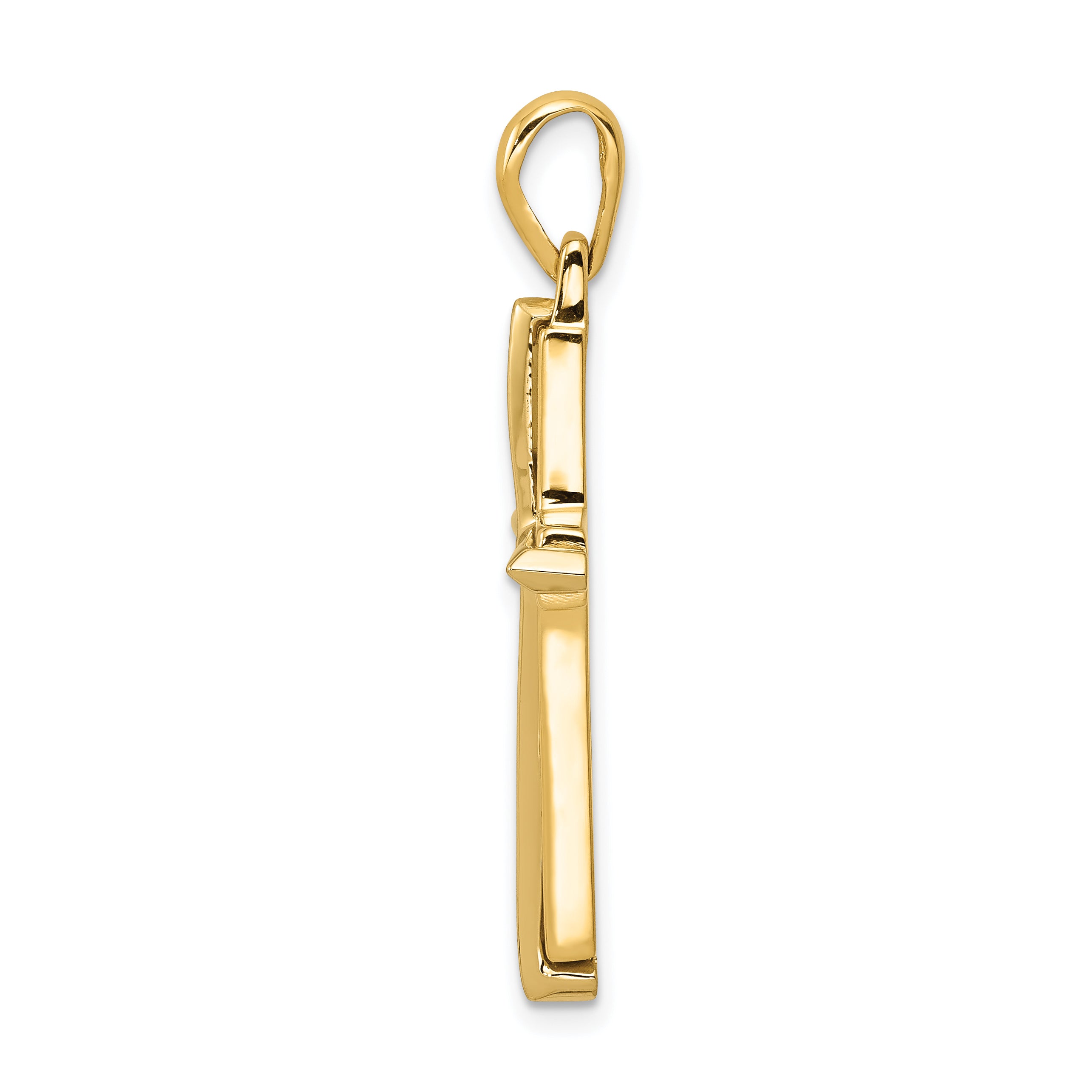10K Two-Tone Fancy Cross Pendant