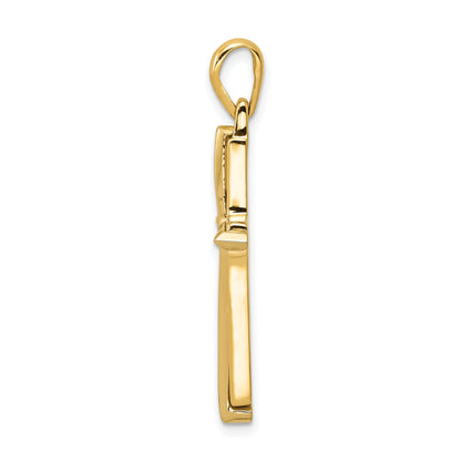 10K Two-Tone Fancy Cross Pendant