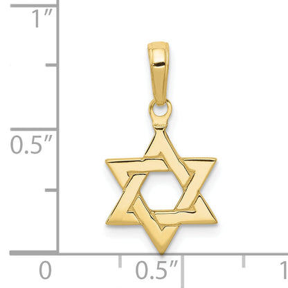 10K Yellow Gold Polished Star Of David Pendant