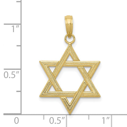 10K Yellow Gold 10K Polished Star Of David Pendant