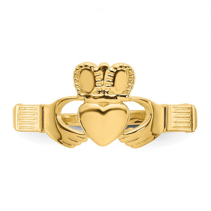 10K Yellow Gold Ladies Claddagh Ring