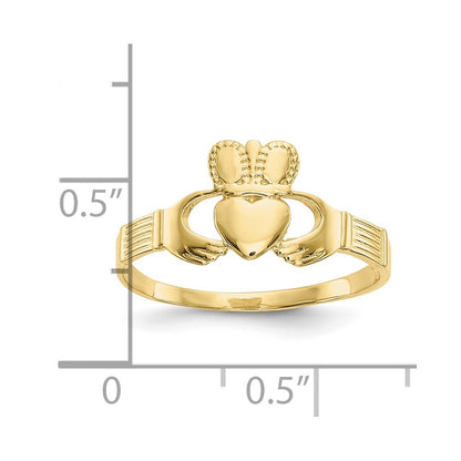 10K Yellow Gold Ladies Claddagh Ring