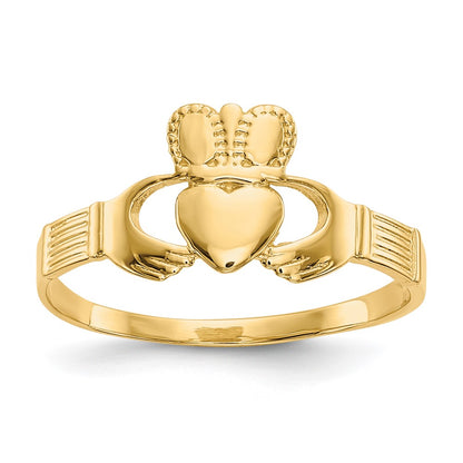 10K Yellow Gold Ladies Claddagh Ring