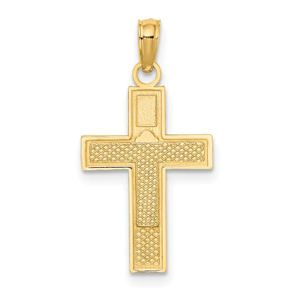 10K Yellow Gold 10K Rn Caduceus Cross Charm