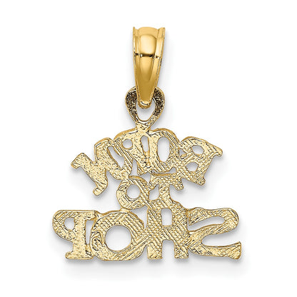10K Yellow Gold 10K Born To Shop Charm