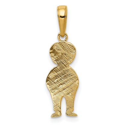 10K Yellow Gold 10K Boy With Hands In Pocket Pendant