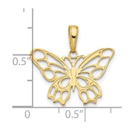 10K Yellow Gold 10K Butterfly Cut-Out Pendant