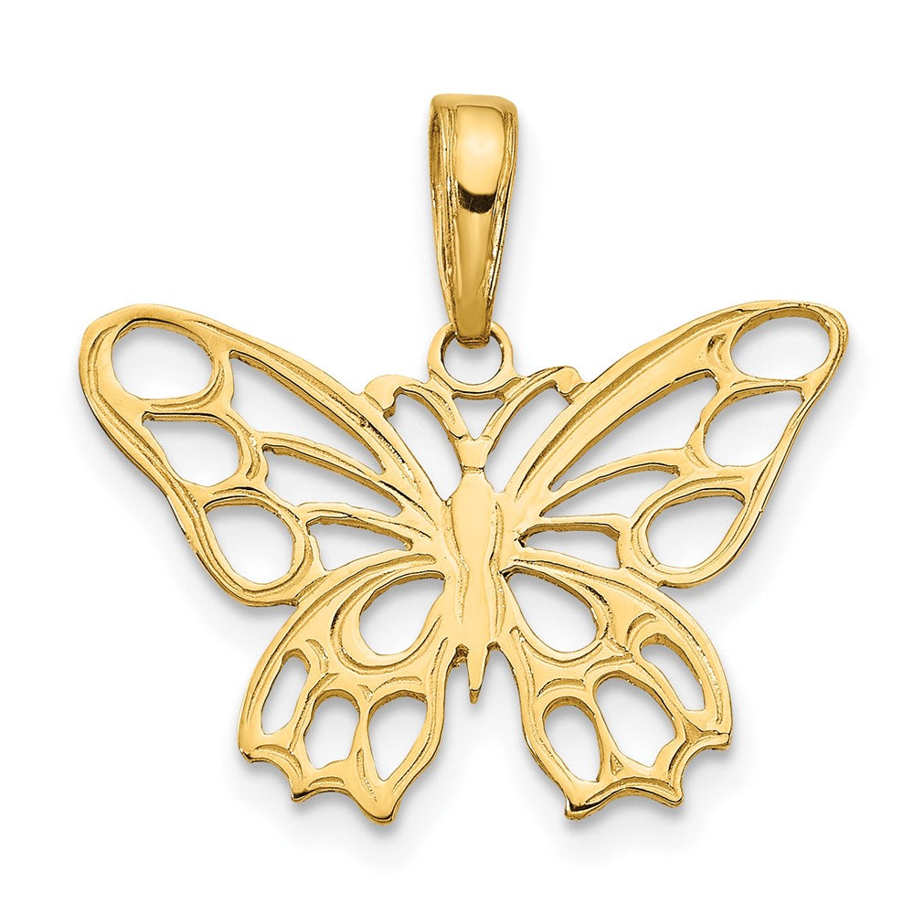 10K Yellow Gold 10K Butterfly Cut-Out Pendant