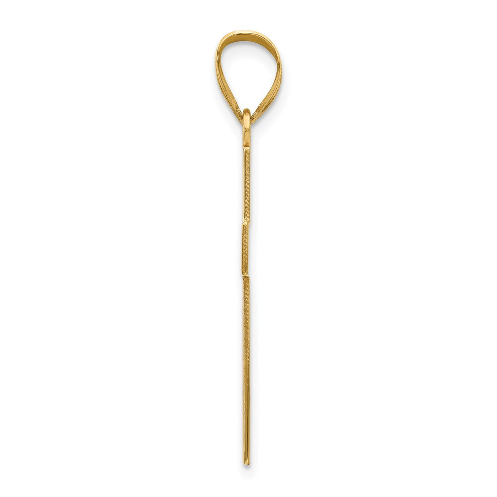 10K Yellow Gold 10K Large Satin Cross Pendant