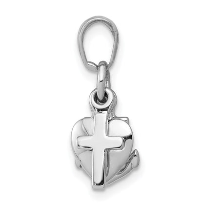 10K White Gold 10K Faith, Hope And Charity Charm