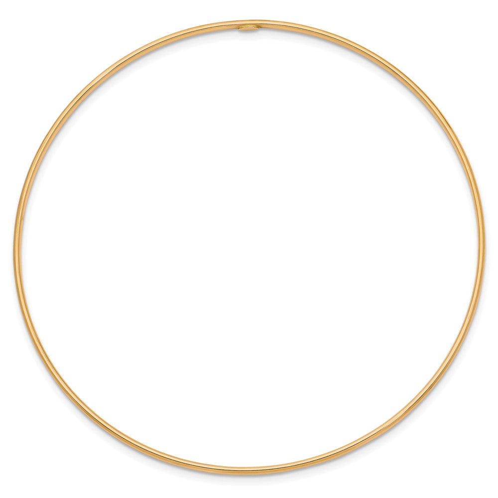 10K Yellow Gold 1.5mm Polished Slip-On Bangle Bracelet