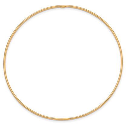 10K Yellow Gold 1.5mm Polished Slip-On Bangle Bracelet