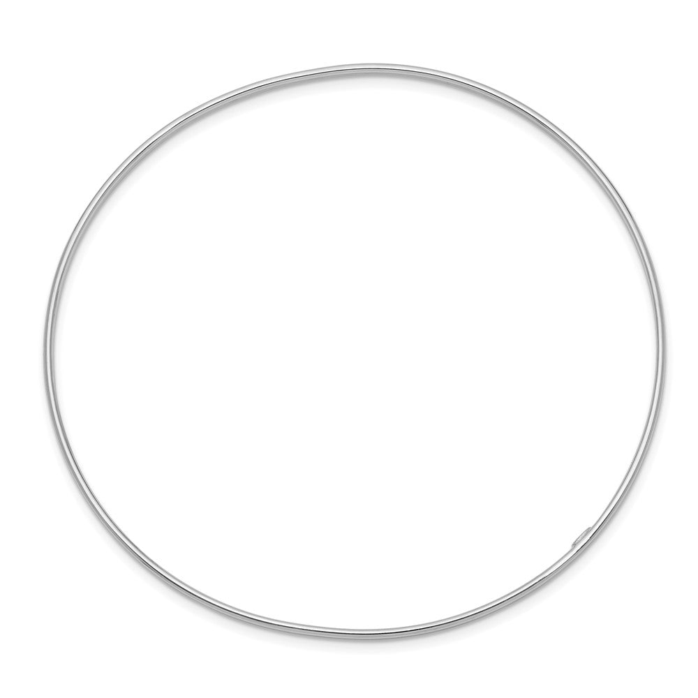 10K White Gold 1.5mm Polished Slip-On Bangle Bracelet