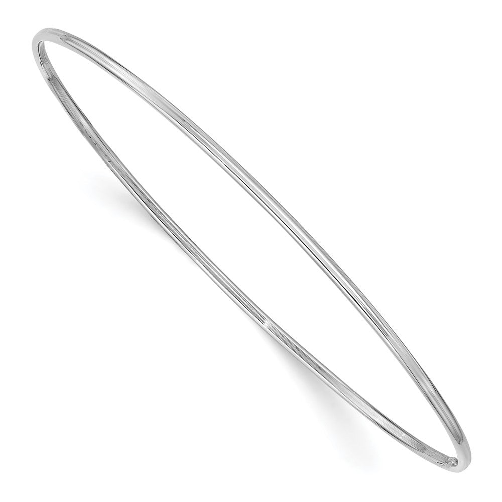 10K White Gold 1.5mm Polished Slip-On Bangle Bracelet