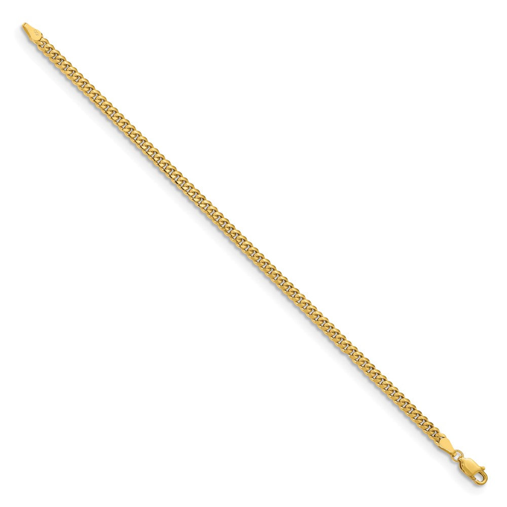 7 Inch 10K Yellow Gold 10K 3.5mm Solid Miami Cuban Chain Bracelet