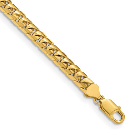 8.5 Inch 10K Yellow Gold 10K 6.75mm Solid Miami Cuban Chain Bracelet