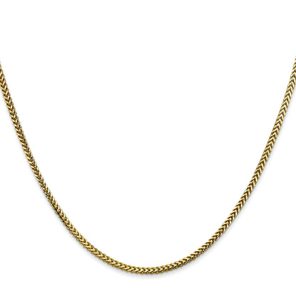 30 Inch 10K 1.5mm Franco Chain Necklace