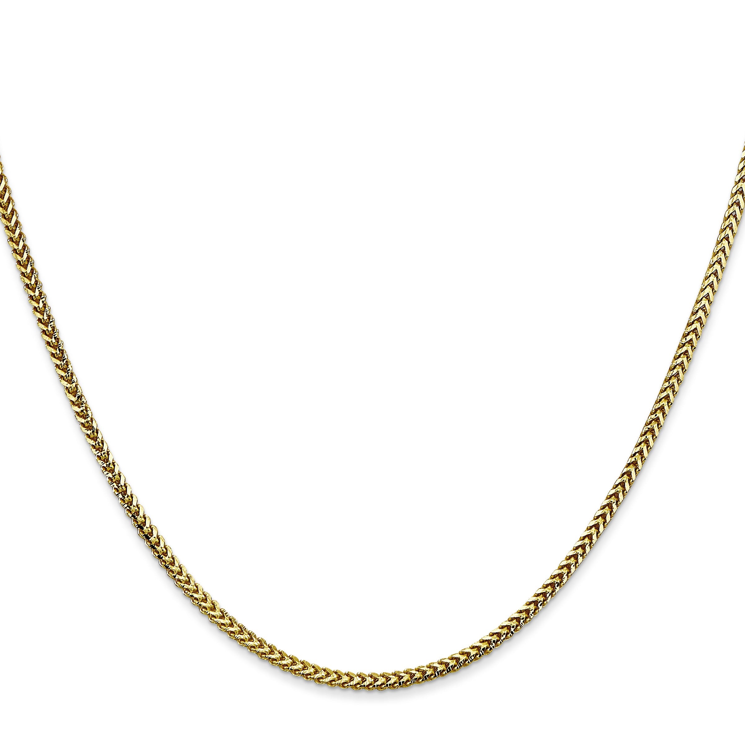 18 Inch 10K 1.5mm Franco Chain Necklace