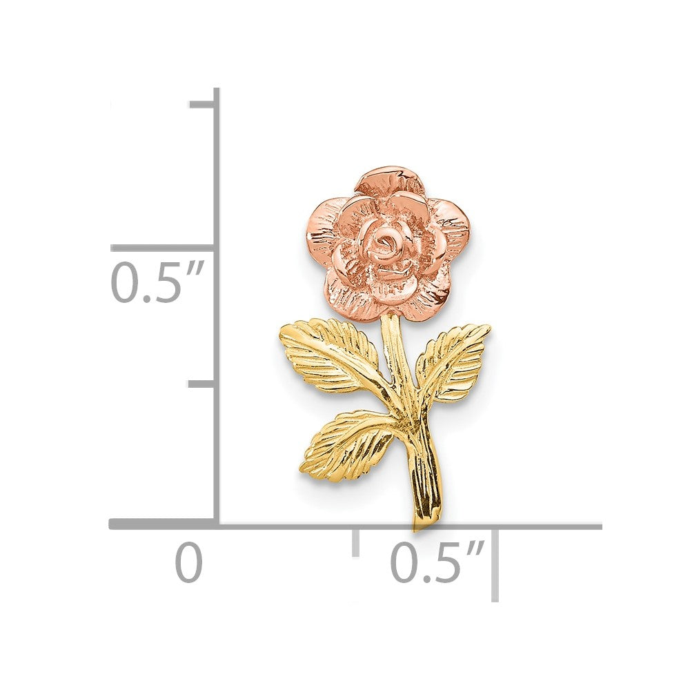 10K Two-Tone 10K Rose Flower Slide (10K1806) – Goldia.com.au