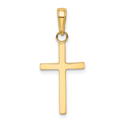 10K Yellow Gold 3-D Cross Pendant