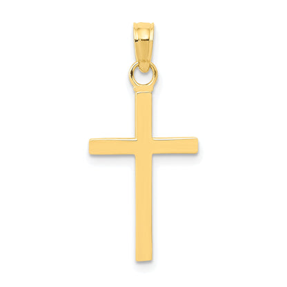 10K Yellow Gold 3-D Cross Pendant