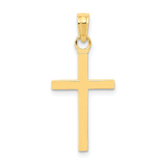 10K Yellow Gold 3-D Cross Pendant
