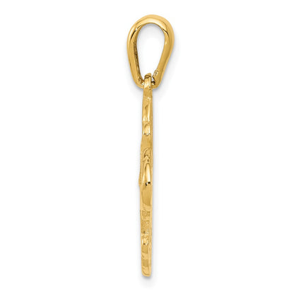 10K Yellow Gold Four Way Medal Pendant