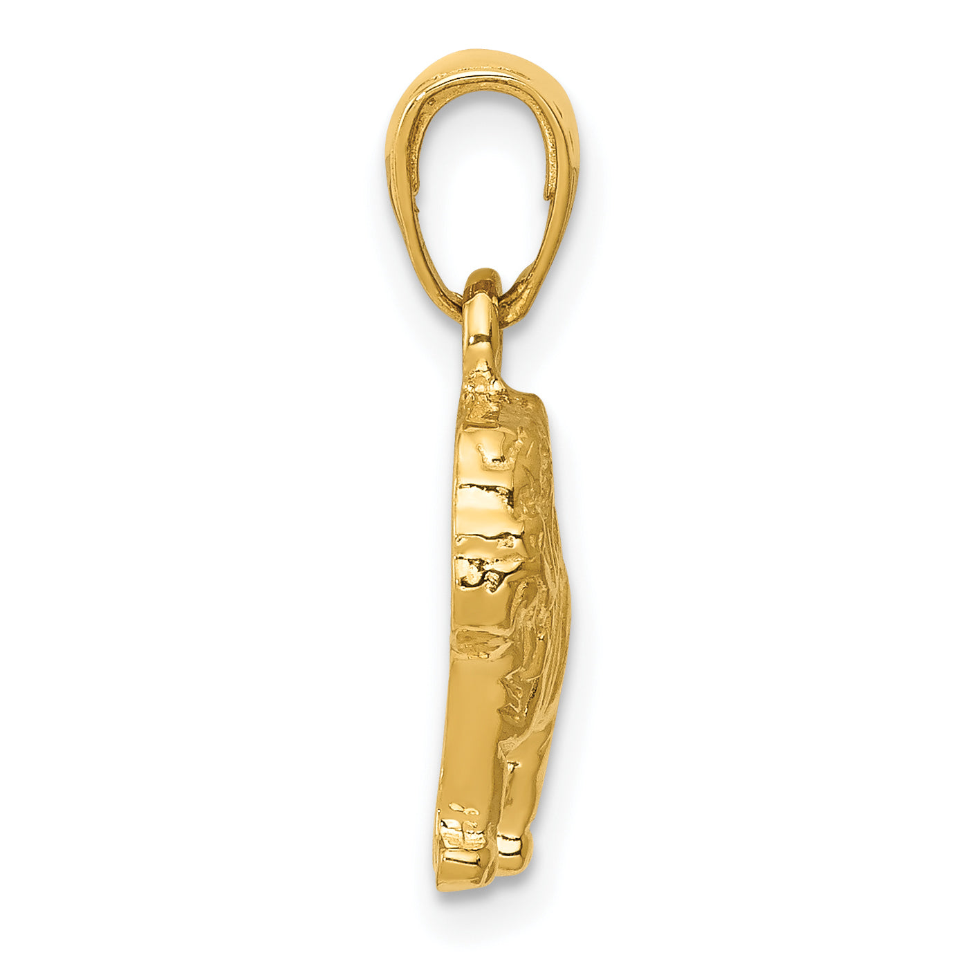 10K Yellow Gold Bulldog Pendant