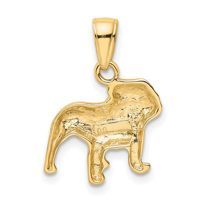 10K Yellow Gold Bulldog Pendant