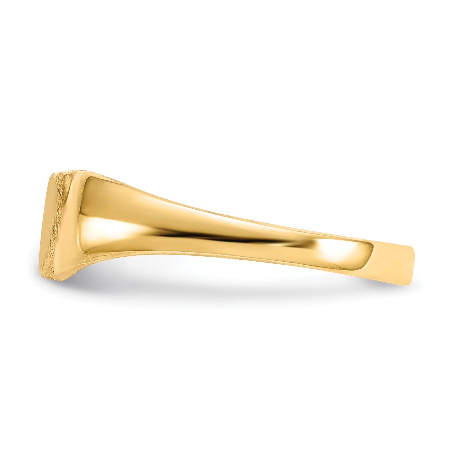 10K Yellow Gold Satin Child'S Heart Signet Ring