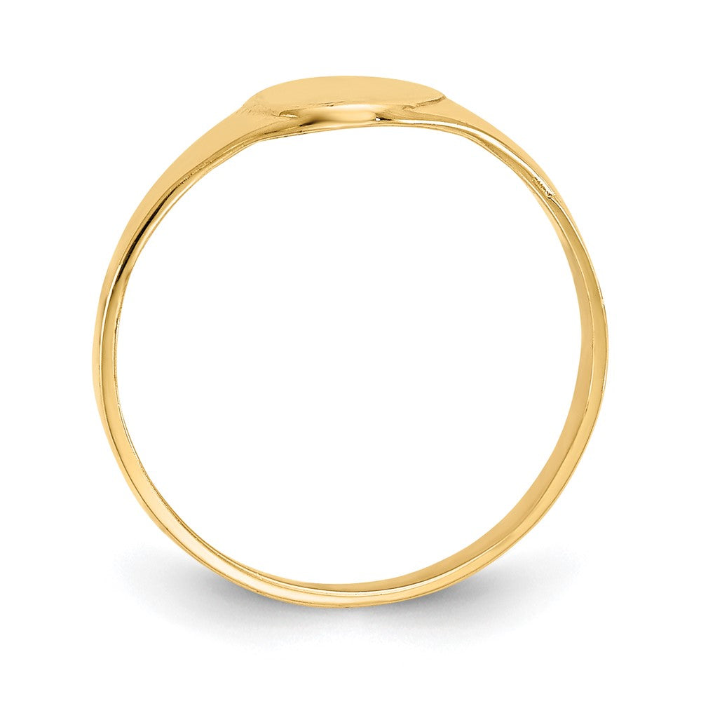 10K Yellow Gold High Polished Oval Baby Signet Ring