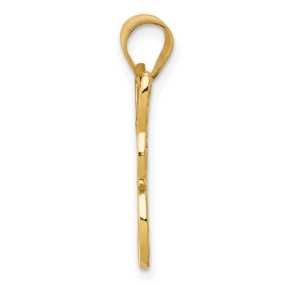 10K Yellow Gold Filigree Butterfly Pendant