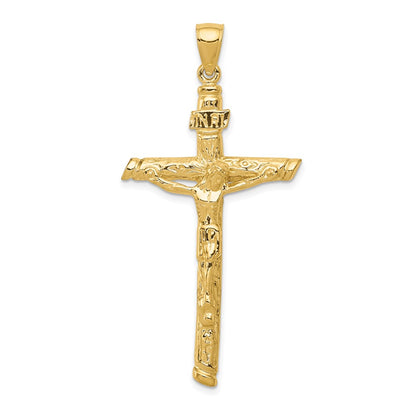 10K Yellow Gold Inri Crucifix Pendant