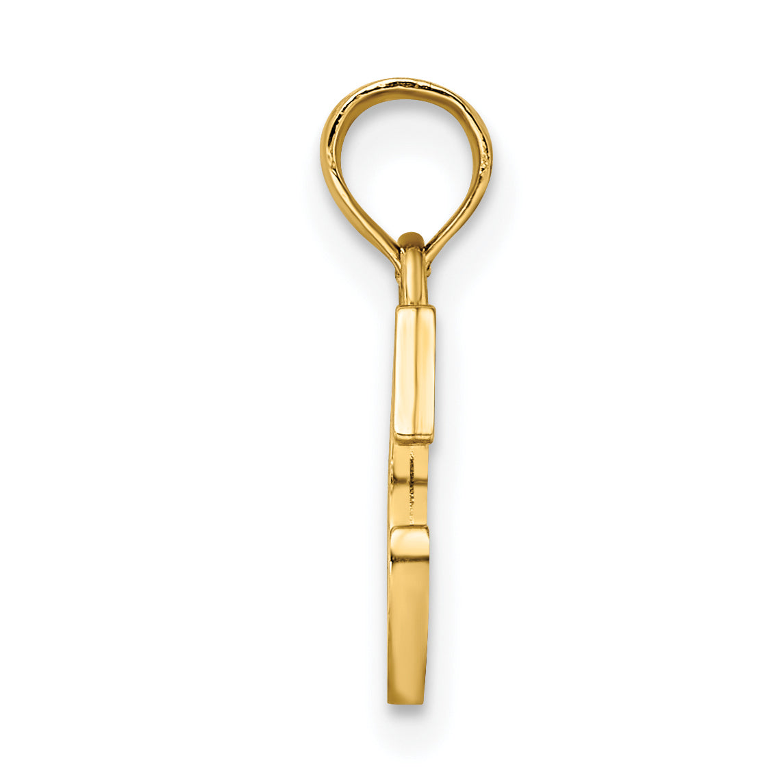 10K Yellow Gold 10K Polished C Block Initial Charm
