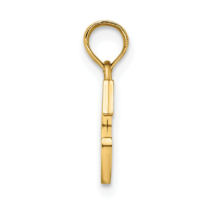 10K Yellow Gold 10K Polished C Block Initial Charm