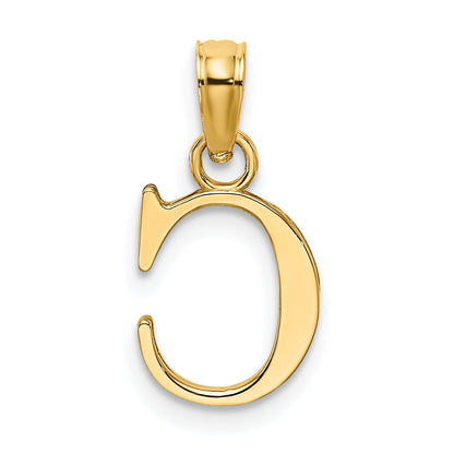 10K Yellow Gold 10K Polished C Block Initial Charm